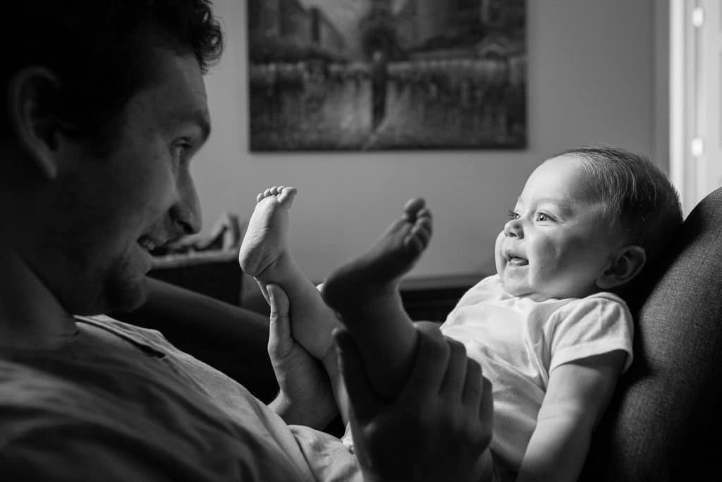Dad and son BW-1